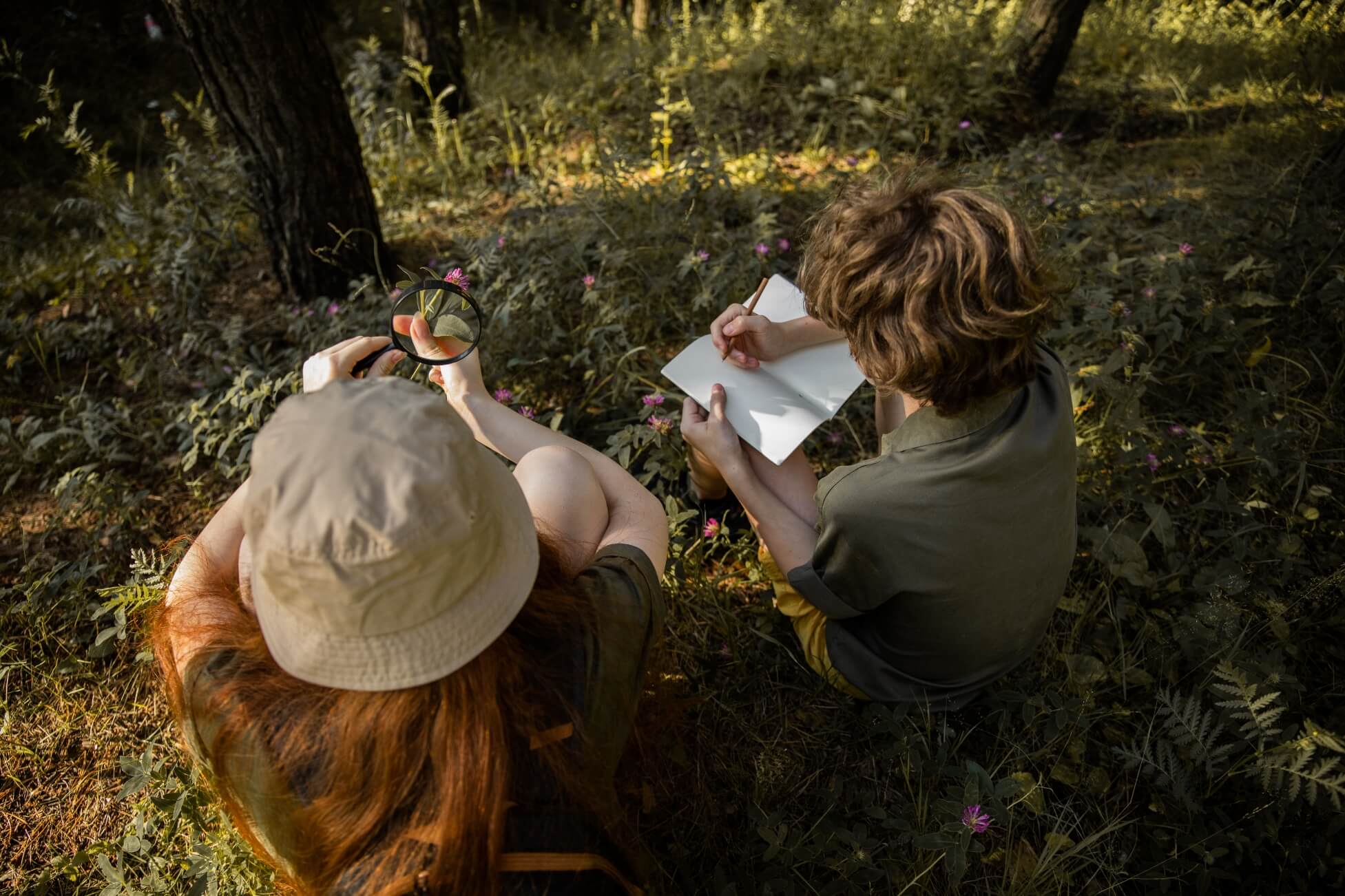 Kids taking notes